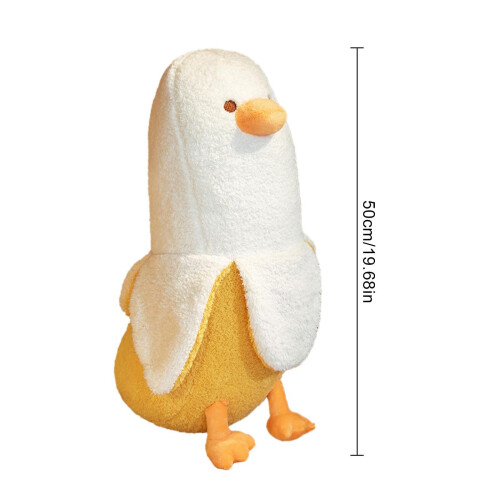 Peluche Canard Banane 50 cm, douce, en coton PP, jaune 1