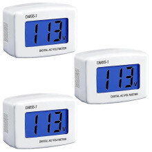 3 ks AC 80-300V LCD digitálny voltmeter napäťový monitor DM55-1