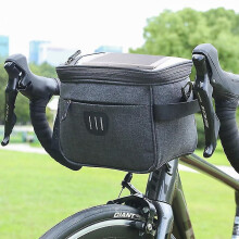 Waterdichte fietstas voor aan het stuur (5 liter) met touchscreen
