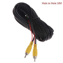 Câble d'extension vidéo RCA mâle-femelle pour caméra de recul de voiture, 10 mètres.