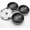 4-Pack 60mm Center Covers for Ford, Silver 1