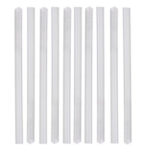 500-Pack Clear Jumbo Plastic Drinking Straws for Smoothies