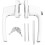 Double Ended Solid Lever Handle with Keys for Door and Window, White 1