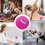 Vibrating Massage Ball, 4-Speed High-Intensity RollerPink 4
