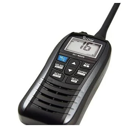 IC-M25 Φορητός Ασύρματος VHF Θαλάσσιου Αερόσακου, Μεταλλικό Γκρι 1