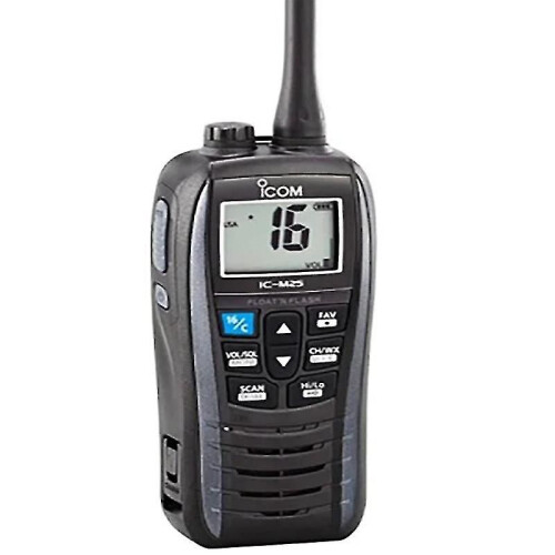 IC-M25 Φορητός Ασύρματος VHF Θαλάσσιου Αερόσακου, Μεταλλικό Γκρι 2