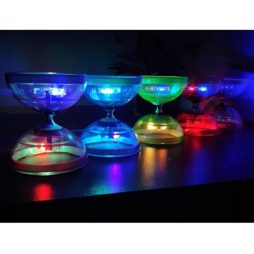 Set di diabolo professionale con cuscinetti e corda per giocoleria, colore bianco. 1