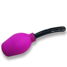 Enema Bulb Douche for Men & Women, Reusable Cleaning Silicone Slim Nozzle Douche, Safe Comfortable RubberPurple310ML