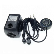 Dompelpomp voor waterornamenten, niet-giftige en veilige LED-fonteinpomp met kleurveranderende LED, voor aquariums, beelden en vijvers.