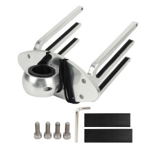 Soporte para torre de wakeboard con ángulo ajustable, soporte de aluminio pulido para tubos de sujeción de 1,89", 2,36" y 2,48"