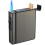 Cigarettes Case with Usb Lighter Full Pack 20 Regular Cigarettes Box Holder for Adults Teens MenBlack Brushed 1