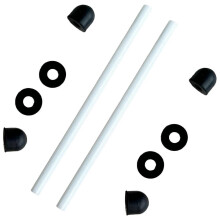 2 ejes de cerámica para bomba impulsora de hidromasaje Intex Pure Spa, solución para fallas E90 (2 ejes de cerámica con 4 tapas de goma)