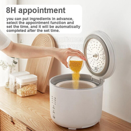 2L Electric Rice Cooker with Ceramic Linerwhite 2