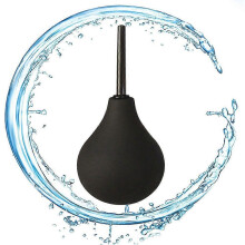 Enema Bulb Douche for Men & Women, Reusable Cleaning Silicone Slim Nozzle Douche, Safe Comfortable RubberBlack224ML
