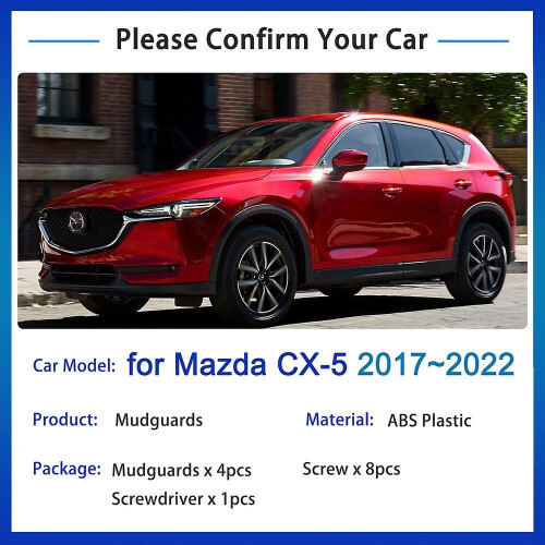 4 τεμάχια λασπωτήρες για Mazda CX-5 2017-2022 Προστασία από πιτσιλίσματα2017-2021 1