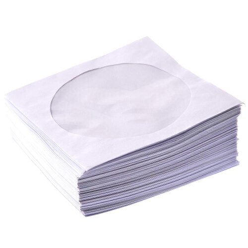 100 CD-Hüllen mit Sichtfenster und Klappe 1