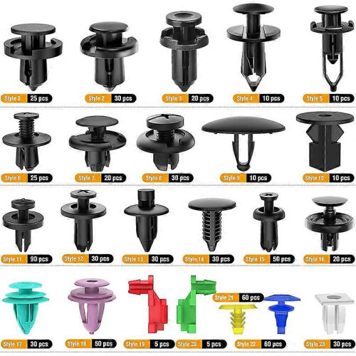 Assortiment van 725 auto-bevestigingsclips en -clips 1