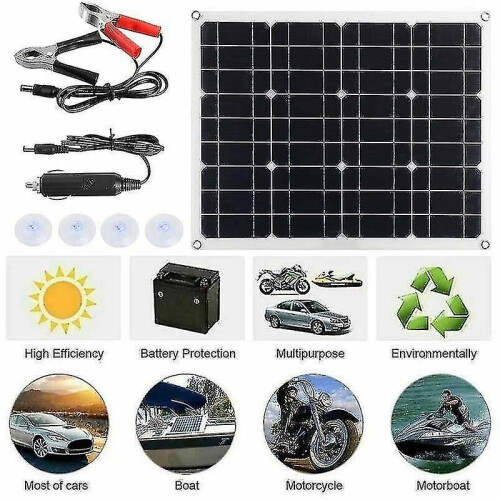 300W Solar Panel Kit with 40A Controller 12V/24V for Car RV Camping 1