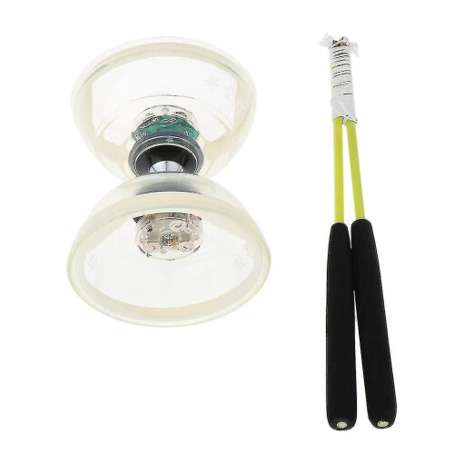 Set di dibolo professionale con cuscinetti e corda per giocoleria, colore verde. 2