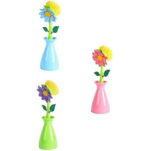 3er-Packung blumenförmige Spülbürsten 1