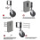 Aging Resistant Rubber Spring Loaded Gate Rollers With Universal Mounting Plate, 100kg Capacity, 100mm 5