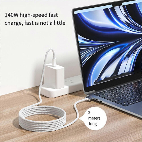 Καλώδιο προσαρμογέα 140W τύπου C σε MagSafe 3 για Macbook Pro Air ασημί 1