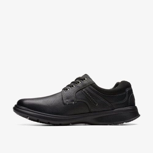 Clarks (Wide, 7.5 (Adults')) Cotrell Plain Black Oily Lea 1
