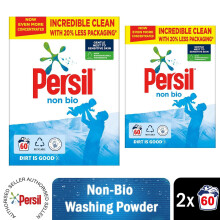 2x of 60 Wash Persil Non-Bio Washing Powder with Biodegradable Ingredients