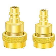 R1234a to R1234yf Conversion Adapters Kit Adjustable High/Low Pressure Side R134a for Air Conditioner US Plug