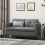 Two-Seater Sofa, with Steel Legs - Grey 3