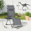 Outsunny Outsunny Zero Gravity Chairs Set of 2 with Cup Holder, Headrest, Dark Grey 3