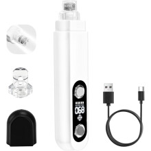 Aparador de Unhas para Cães com 5 Velocidades e Luzes LED & Tela LED Inteligente, Aparador de Unhas Elétrico Silencioso para Animais de Estimação
