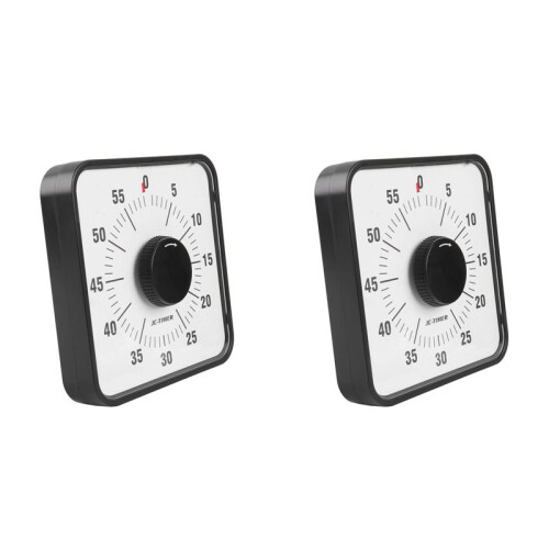 2X Vision Timer 60 Minute Timing Hind Leg Stand Countdown Clock Kitchen Baking Timer for Classrooms or Meetings