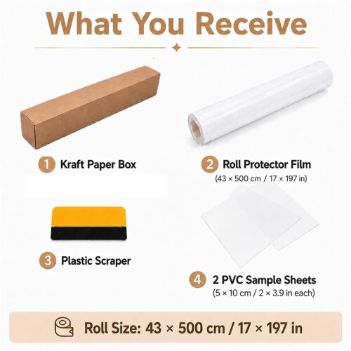 Protetor de Móveis Contra Arranhões de Gato, Rolo de PVC Transparente de 17 X 200 Polegadas 0,12 mm Autoadesivo para Superfícies de Móveis Lisos 1