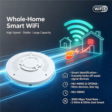 Punto de Acceso Inalámbrico Interior AX3000M WiFi6 AP Gigabit POE RJ45, Router AP de Doble Banda 2.4 y 5G, Repetidor WiFi