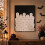 Hand-Painted  Wall Art, Unframed Halloween Canvas Decor for Mantel Shelf or Tabletop Display 6