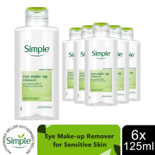 Simple Kind to Eye, Eye Makeup Remover, 6 Packs of 125ml