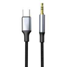 Adaptér NEXTBATT USB-C na 3,5mm AUX - černý/šedý