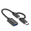 Yesido 2v1 USB-A na USB-C/Micro USB OTG adaptér, 10 cm 1