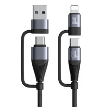 Multifunkční rychlonabíjecí kabel NextBatt 4 v 1 60W