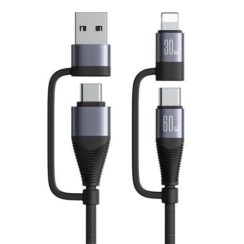 Multifunkční rychlonabíjecí kabel NextBatt 4 v 1 60W