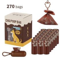(18 Rolls + Dispenser & Clip, Milk) Recycled Material Pet Poop Bags, Chocolate Scented Dog Waste Bags, Leak Proof Dog Pick Up Bags for Pets