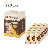 (18 Rolls, Milk) Recycled Material Pet Poop Bags, Chocolate Scented Dog Waste Bags, Leak Proof Dog Pick Up Bags for Pets