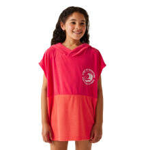 (3 - 5 Yrs, Pop/Peach Bloom) Regatta Kids Towel Robe II Poncho