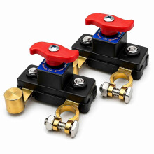 2Pcs Battery Disconnect Switch 12V 24V, High Conductivity Pure Copper Battery Cut Off Switch, Heavy Duty Manual Rotary Battery Shut Off Isolator for C
