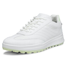 (UK 3.5-4, Shadow White/White/Lime Cream) Ecco Womens 2026 Street Vibe Lace Waterproof Spikeless Leather Golf Shoes