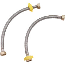 benikmake 2Pcs M16 x 1/2 BSP Flexible Tap Connectors (300mm) Stainless Steel Braided Flexi Pipe Tails Hoses for Kitchen Bathroom Basin Monobloc Mixer