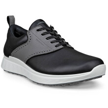 (UK 10, Black/Steel) Ecco Mens 2026 Golf S-Casual Hybrid Leather Waterproof Spikeless Golf Shoes