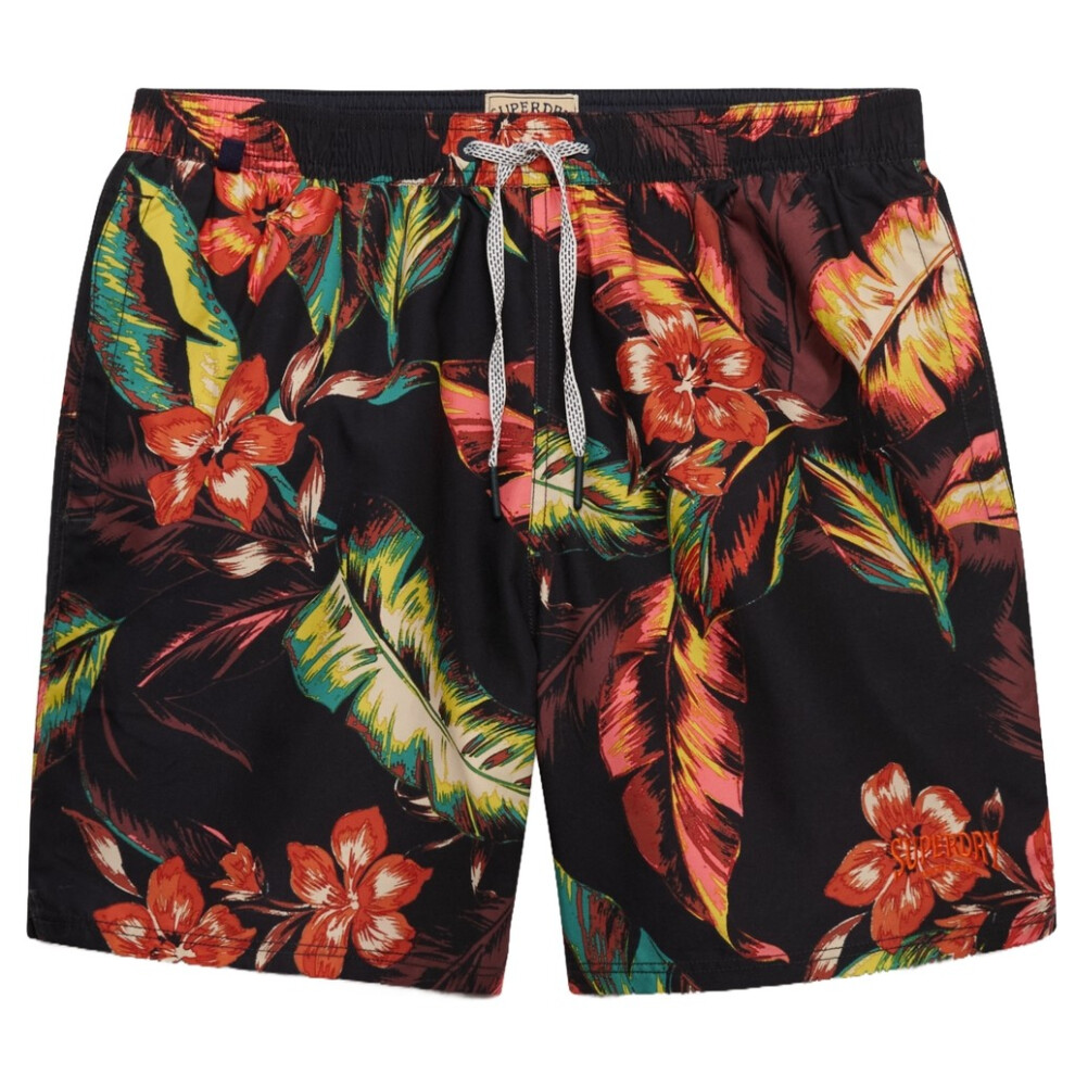 Superdry (2Xl, Cuban Nights Black) Mens Hawaiian Print 16 Swim Shorts - Image 2