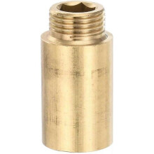 G1/2 Brass Tap Tail Extension Connector for Monobloc Mixer Taps and Heating Systems - Pipe Fitting Gold(5cm)